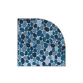 Blue Corner Pebble Mosaic Coil Bath Mat