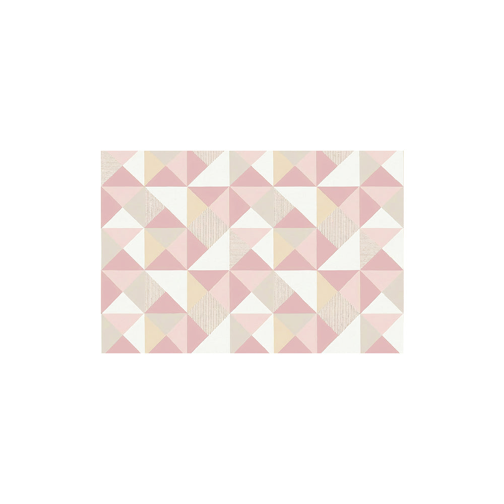 Blush Pastel Triangle Geometric Coil Bath Mat