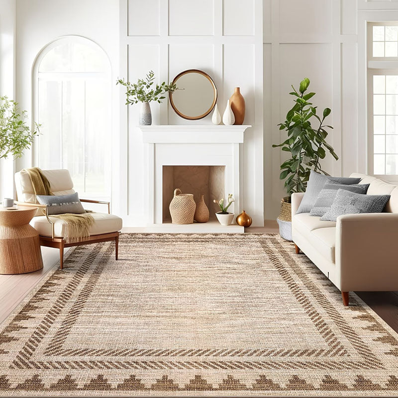 Borin Sand Warm Umber Multi-Layer Tribal Rug