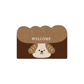 Brown Cartoon Bread Dog Coil Entrance Mat