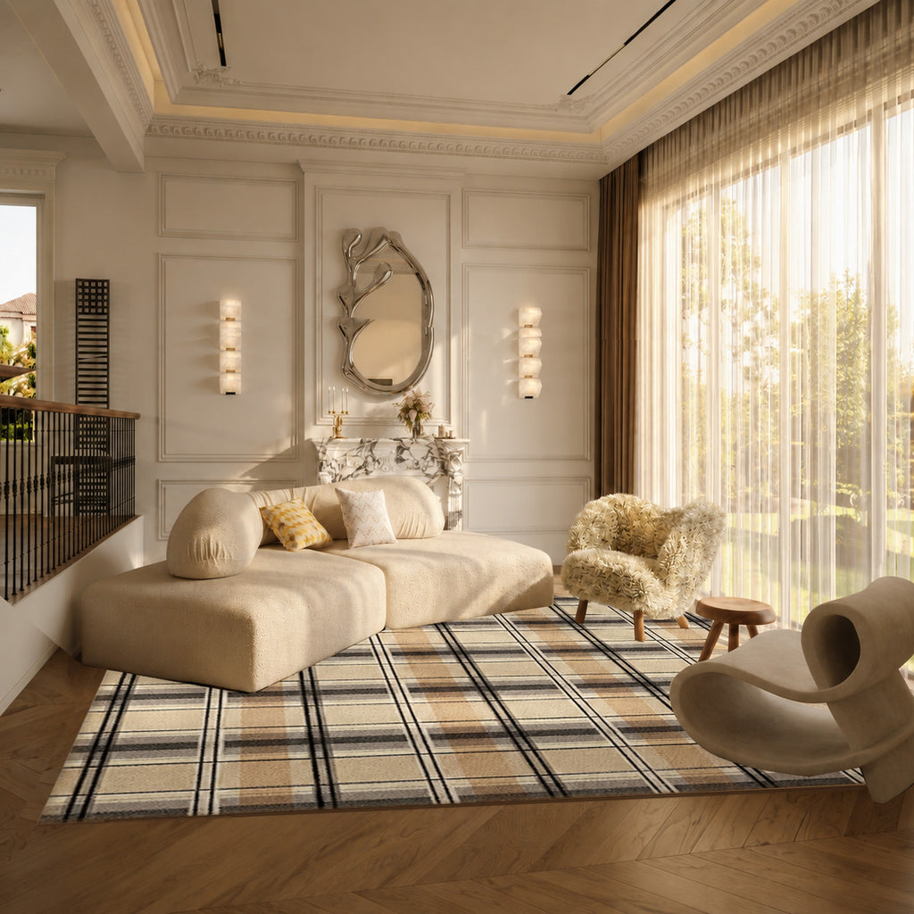 Bryndis Cream Blue Grey Multi Rug
