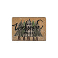 Buffalo Plaid Mixed Green Pine Tree Coil Entrance Mat