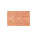 Burnt Orange Concentric Arch Line Coil Bath Mat