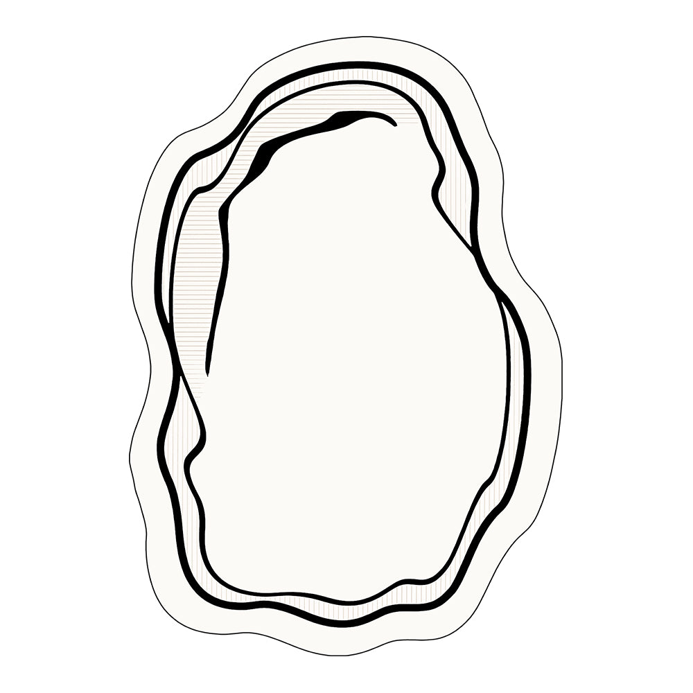 Celesse Cream Ivory Black Multi-Line Rug