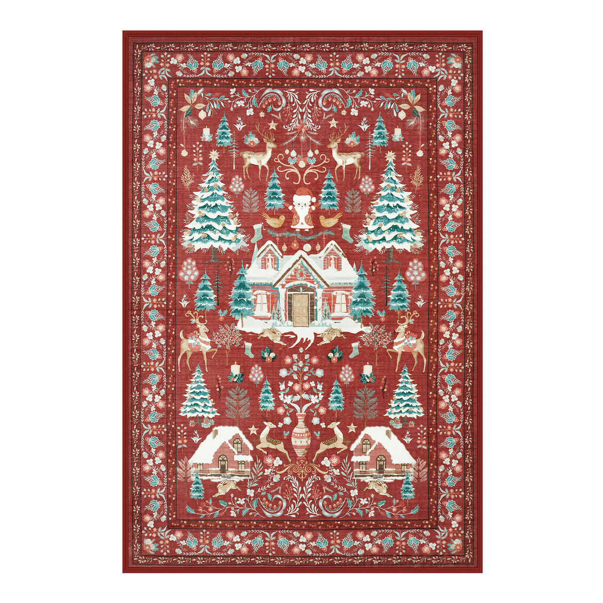 Cora Red Green White Rug