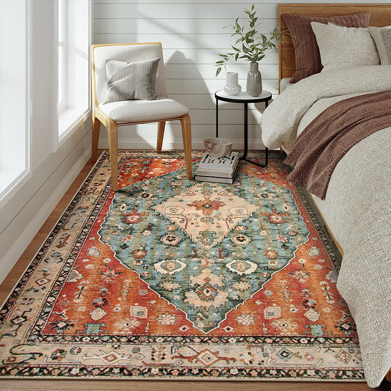 Corin Turquoise Rust Multi-Tone Rug