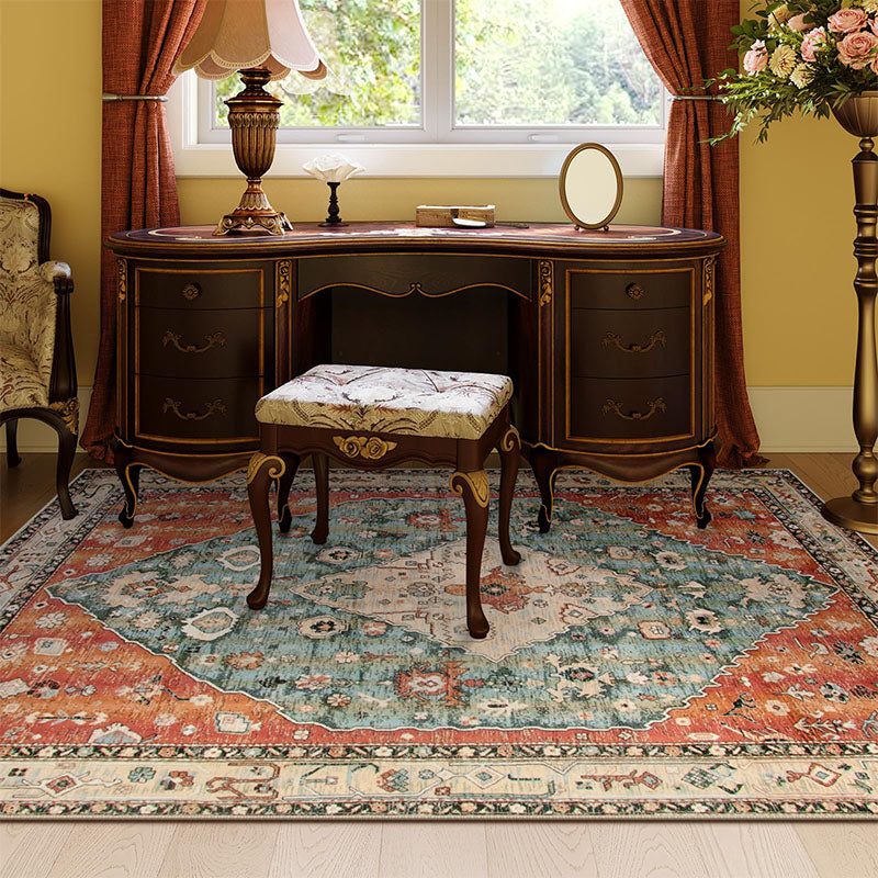 Corin Turquoise Rust Multi-Tone Rug