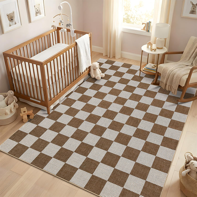 Corvin Ivory Brown Linen Texture Rug