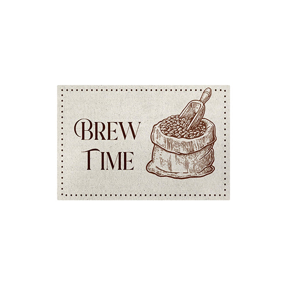 Cream Coffee Bean Sack Coil Entrance Mat