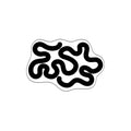 Curvy Maze Abstract Blob Coil Entrance Mat