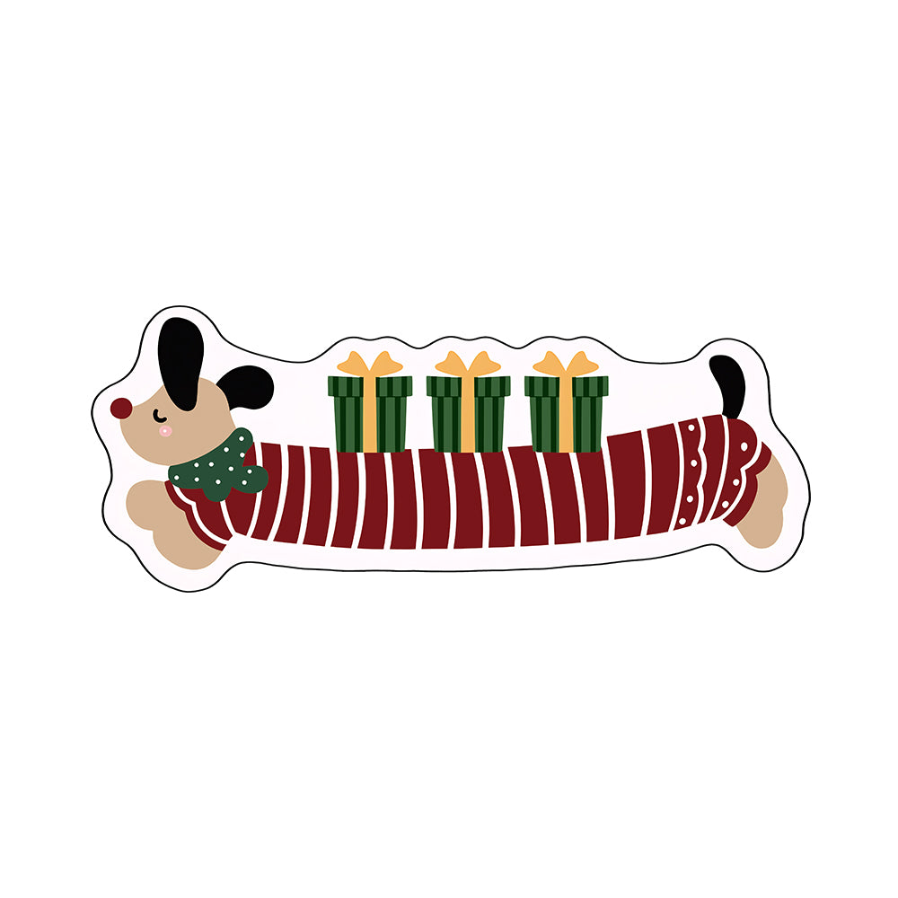 Dachshund Red Stripe Rug