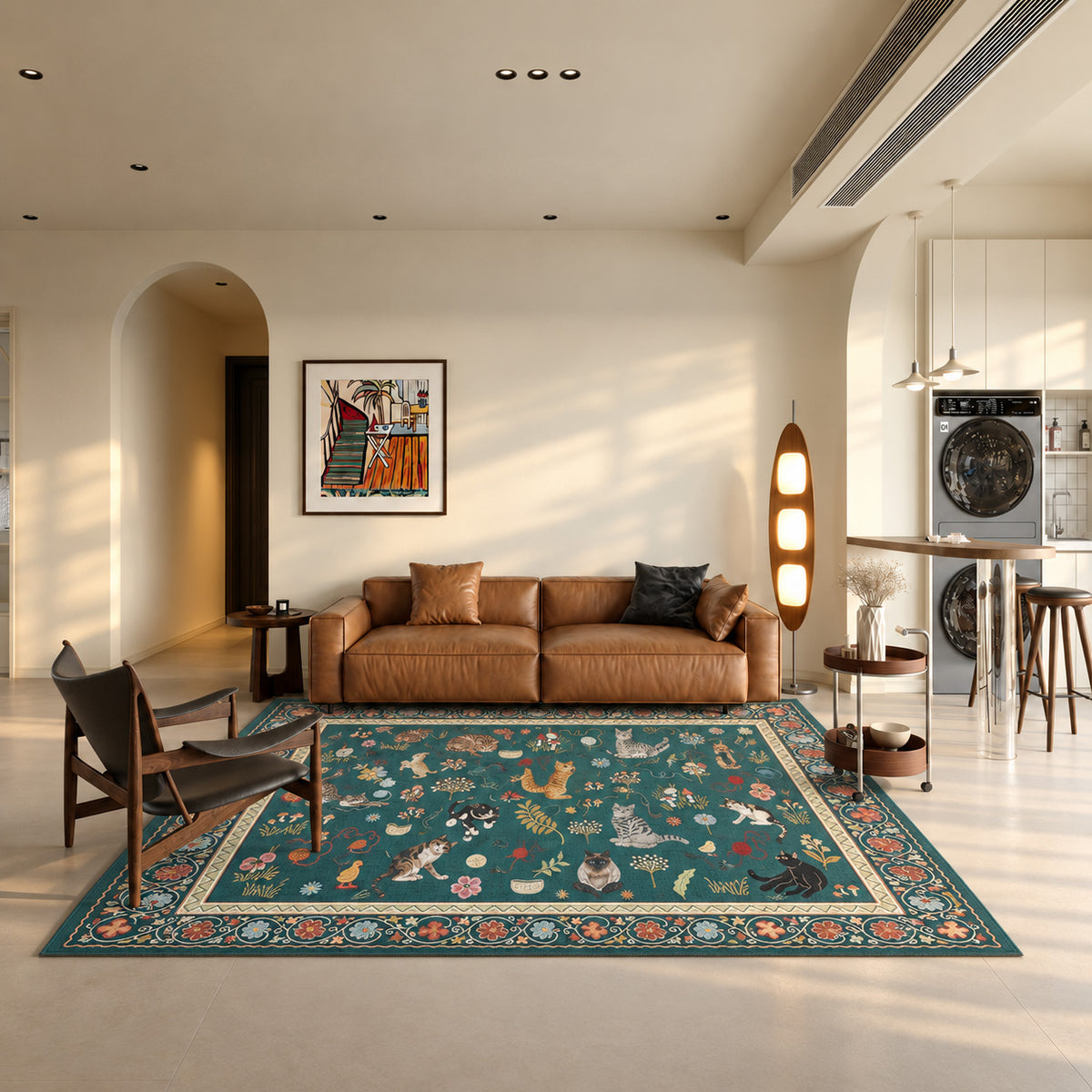 Daphne Teal Multi Color Rug