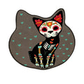 Dead Sugar Skull Cat Shaped Rug