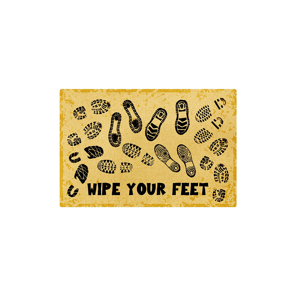 Distressed Shoe Print Coil Entrance Mat