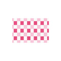 Double Light Hot Pink Checkerboard Coil Bath Mat