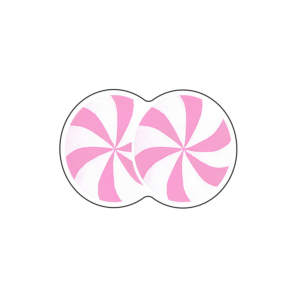 Double Pink White Candy Diatomite Bath Mat