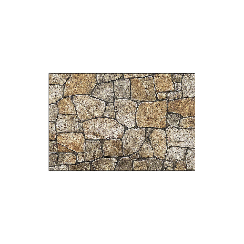 Earth Tone Rustic Stone Wall Texture Coil Entrance Mat