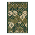 Elthara Forest Green Cream Rug
