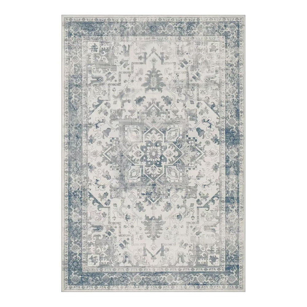 Elthyn Ivory Blue Neutral Oriental Rug