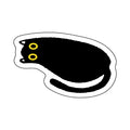 Farah Jet Black Bright Yellow Cat Rug