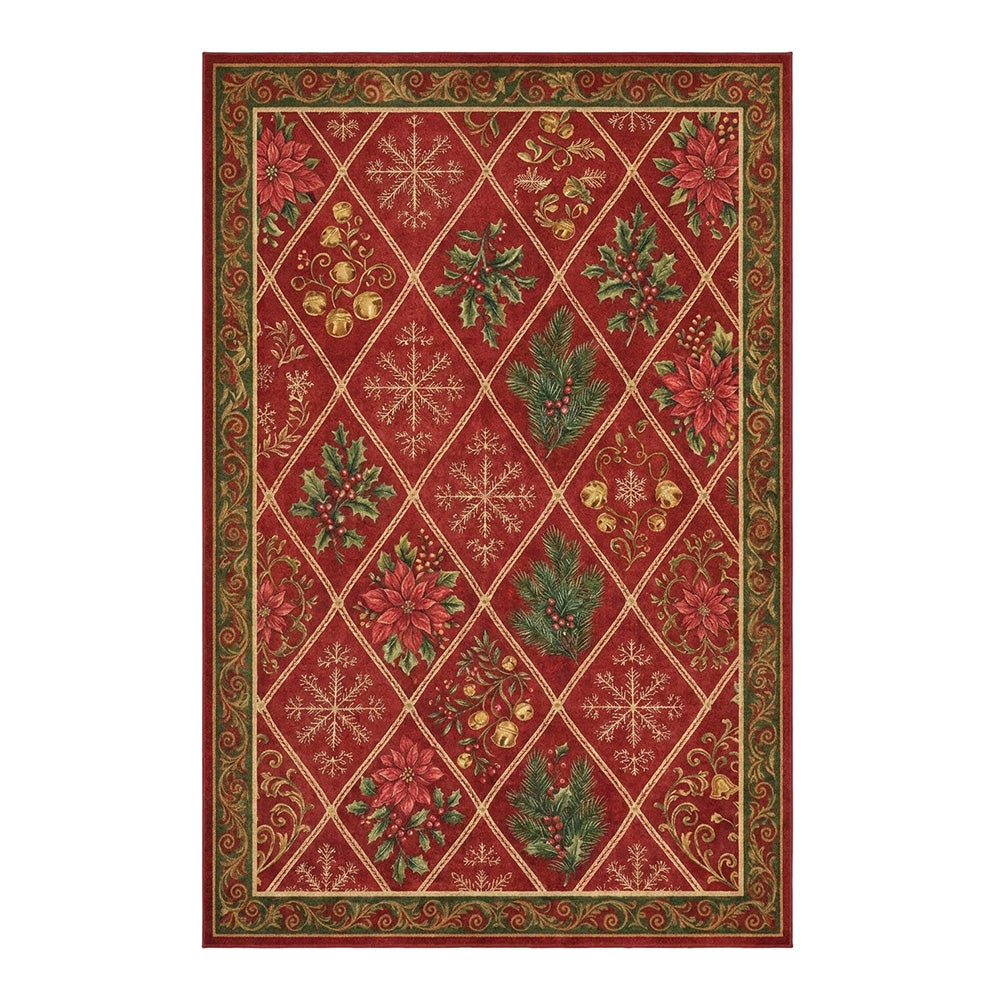 Fern Red Gold Green Rug