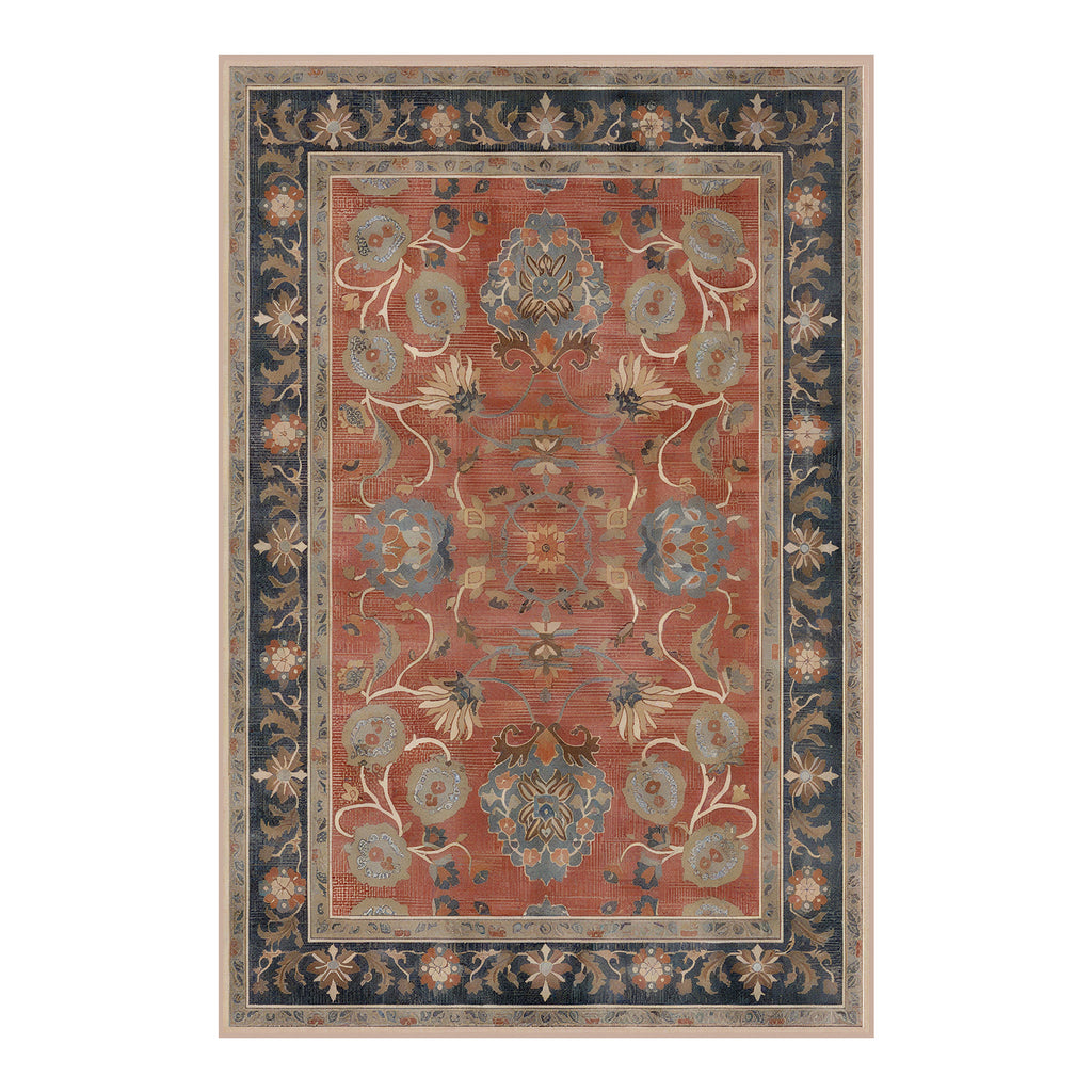 Finley Rust Red Slate Blue Rug