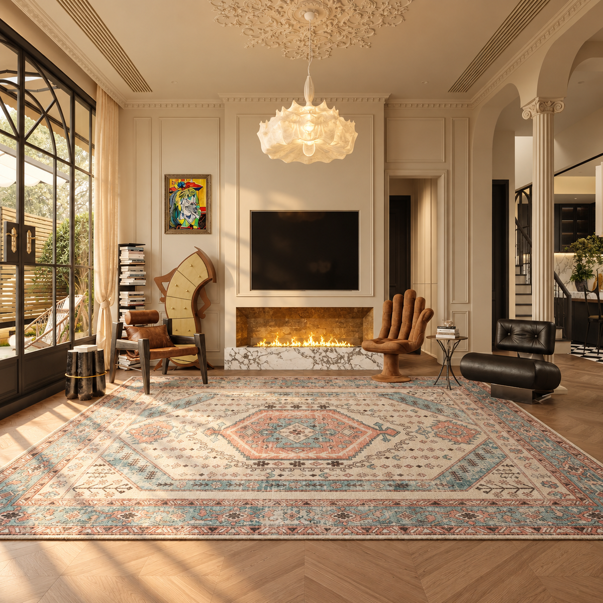 Finn Ivory Terracotta Rug