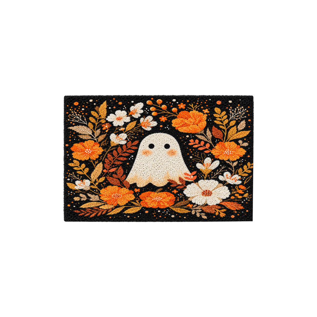 Floral Ghost Coil Entrance Mat