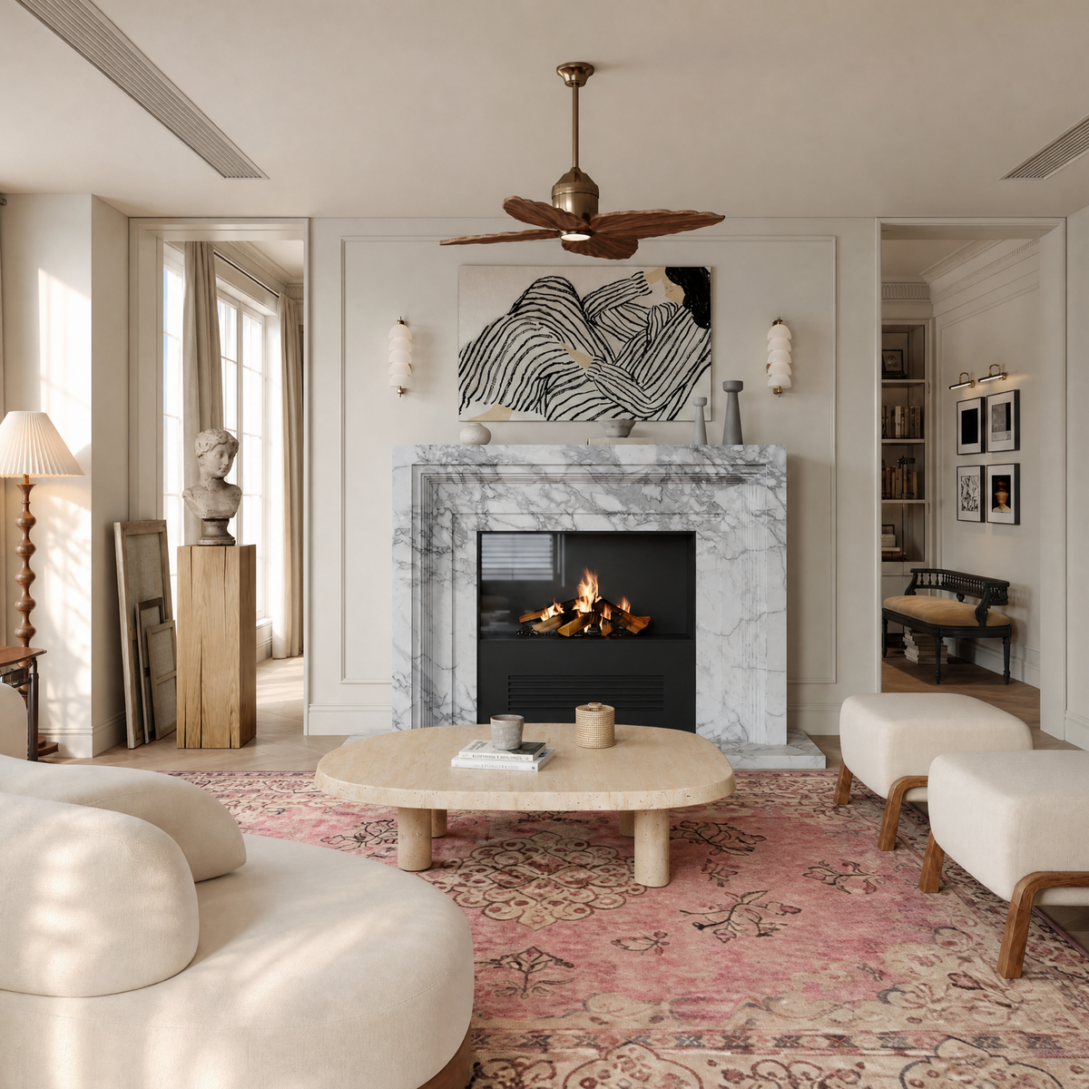 Genevieve Pink Beige Rug