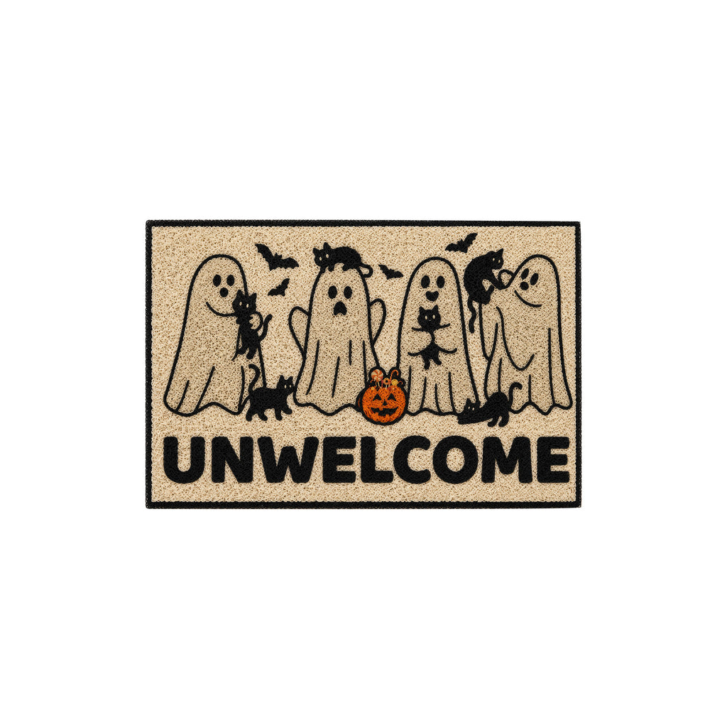 Ghost Black Cat Coil Entrance Mat