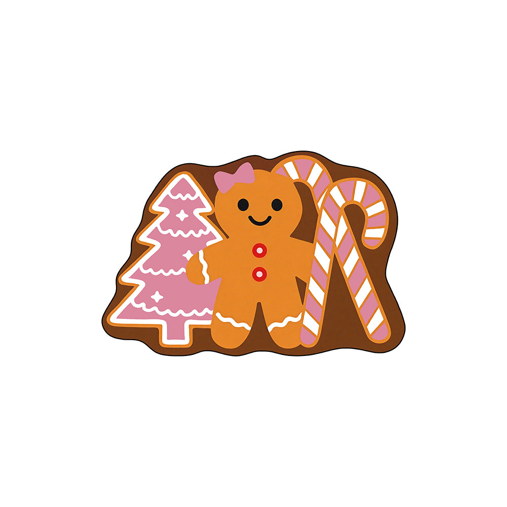 Gingerbread Pink Candy Cane Rug