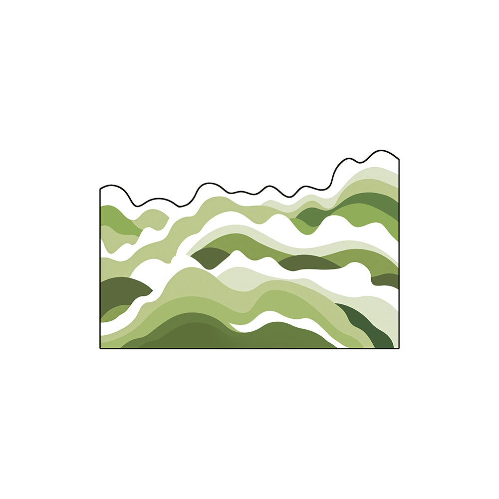 Gradient Green Ocean Waves Coil Entrance Mat