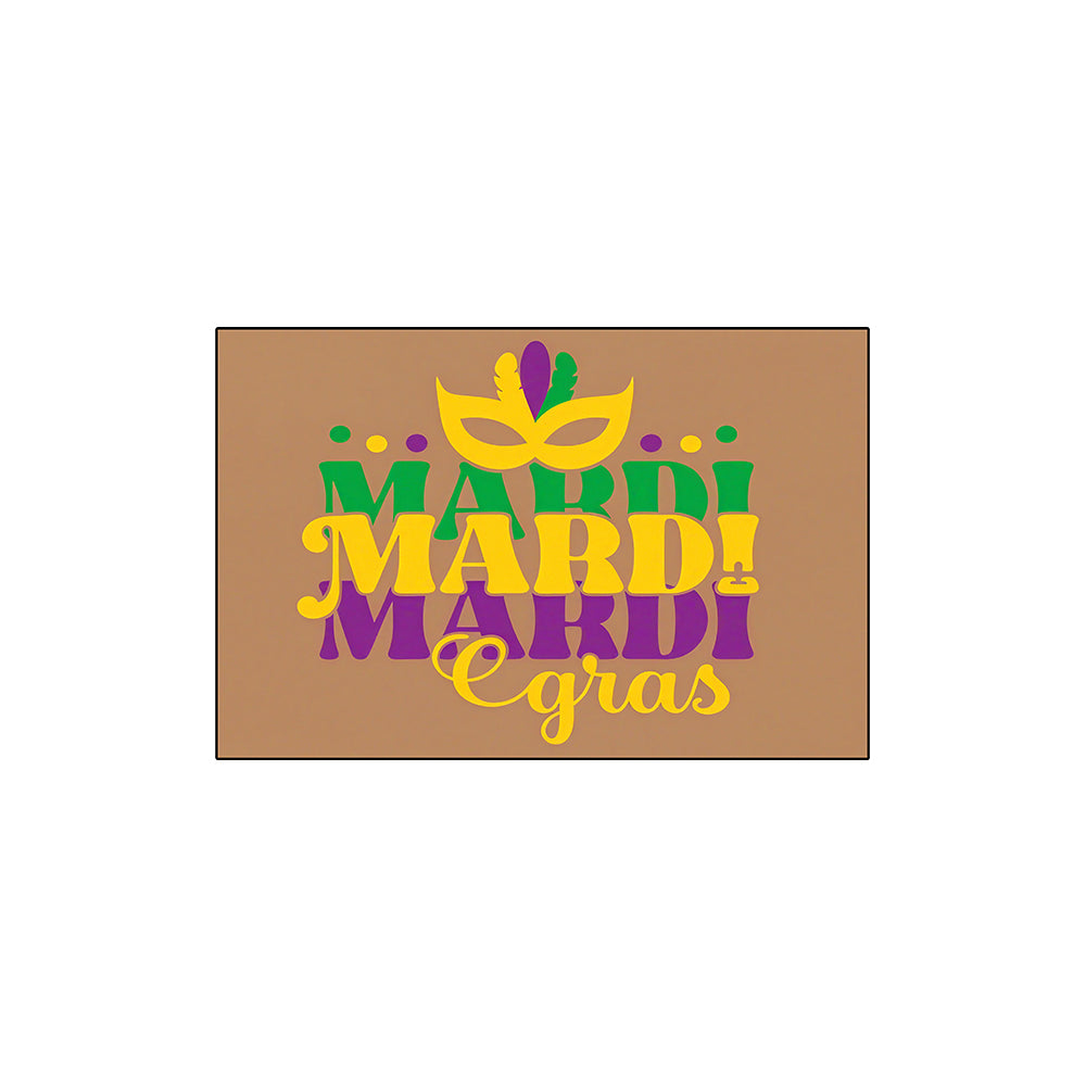 Gras Multi-Color Mask Feather Coil Entrance Mat