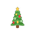 Green Multicolor Christmas Tree Rug