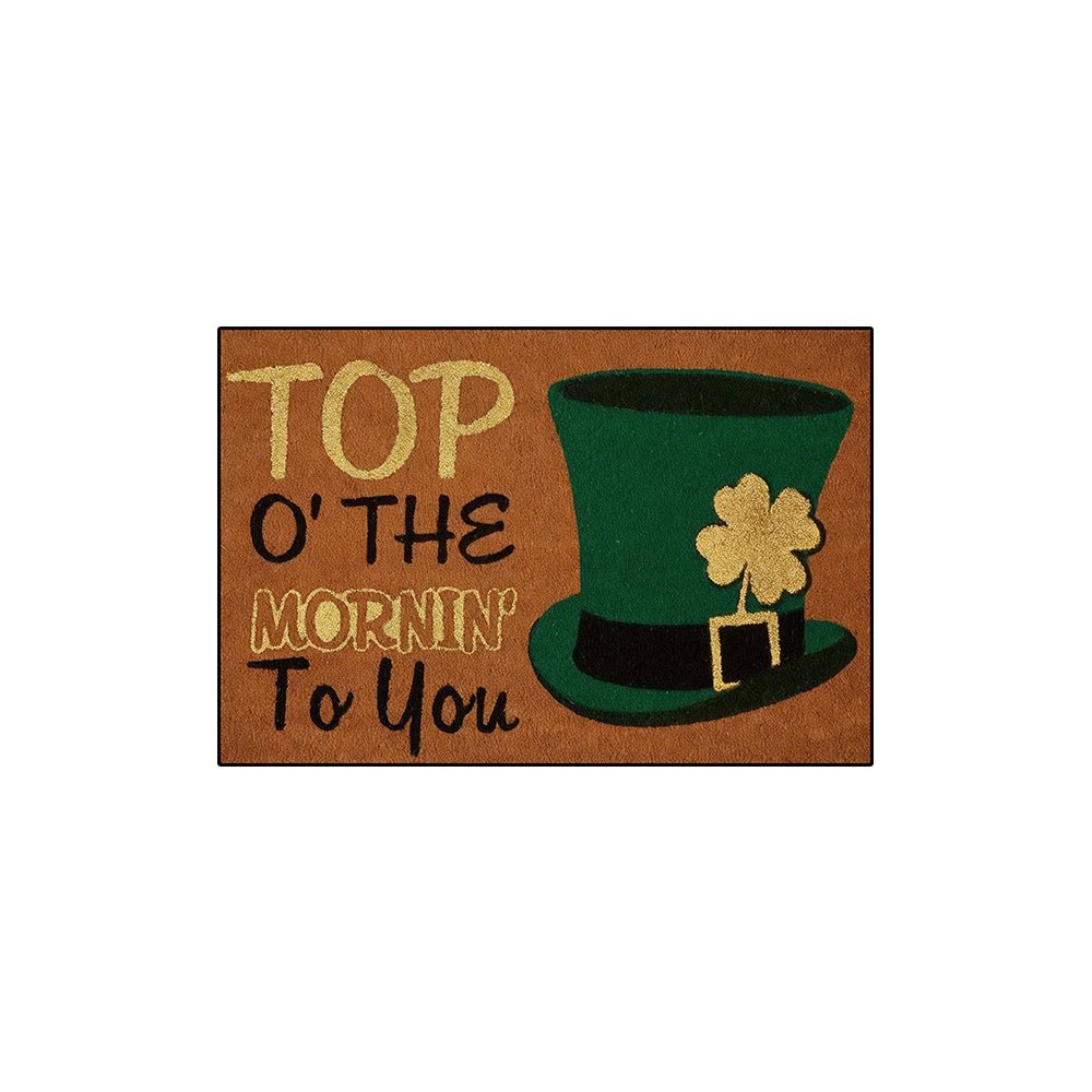 Green Hat Four-Leaf Coil Entrance Mat