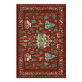 Gwen Burgundy Forest Green Rug