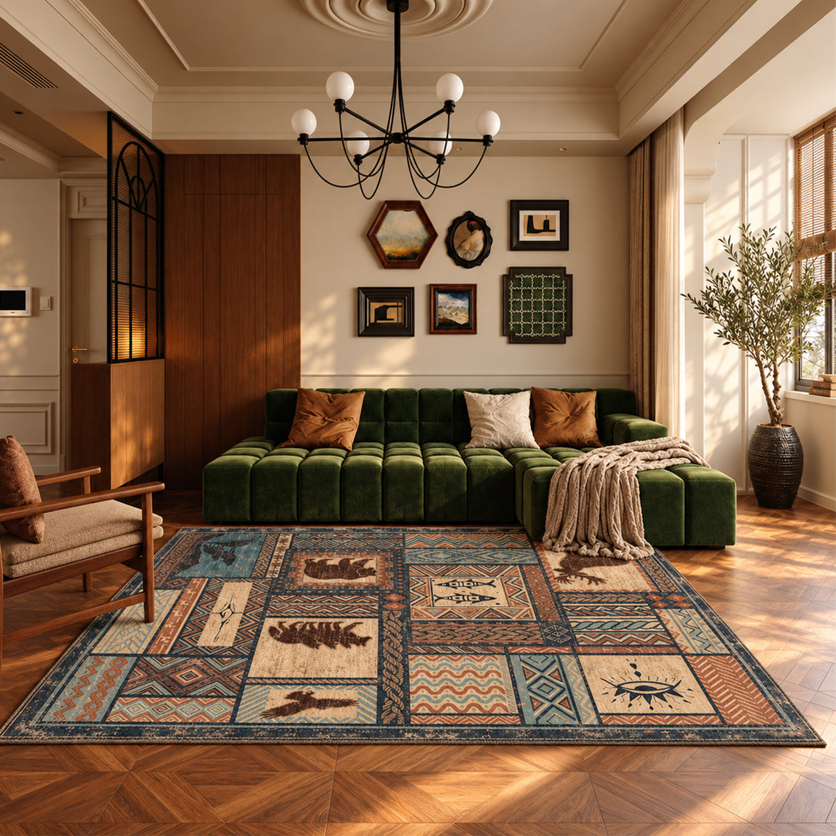 Hale Navy Rust Tan Rug