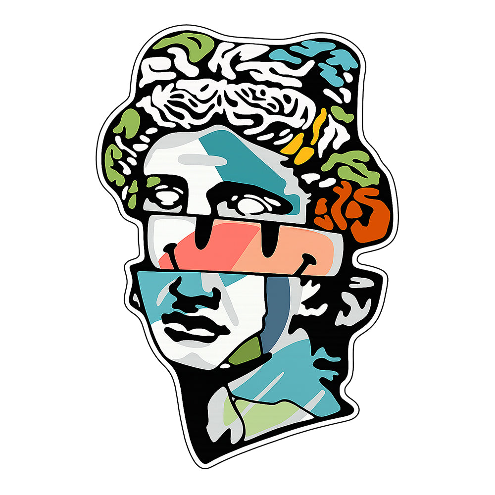 Hana Multi Pop Art Sculpture Head Rug