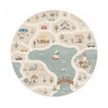 HarborTown Map Round Rug