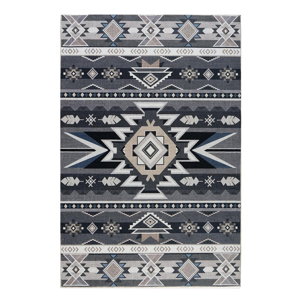 Hudson Grey Tribal Khaki Rug