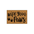 Khaki Two Small Paw Print Coil Entrance Mat