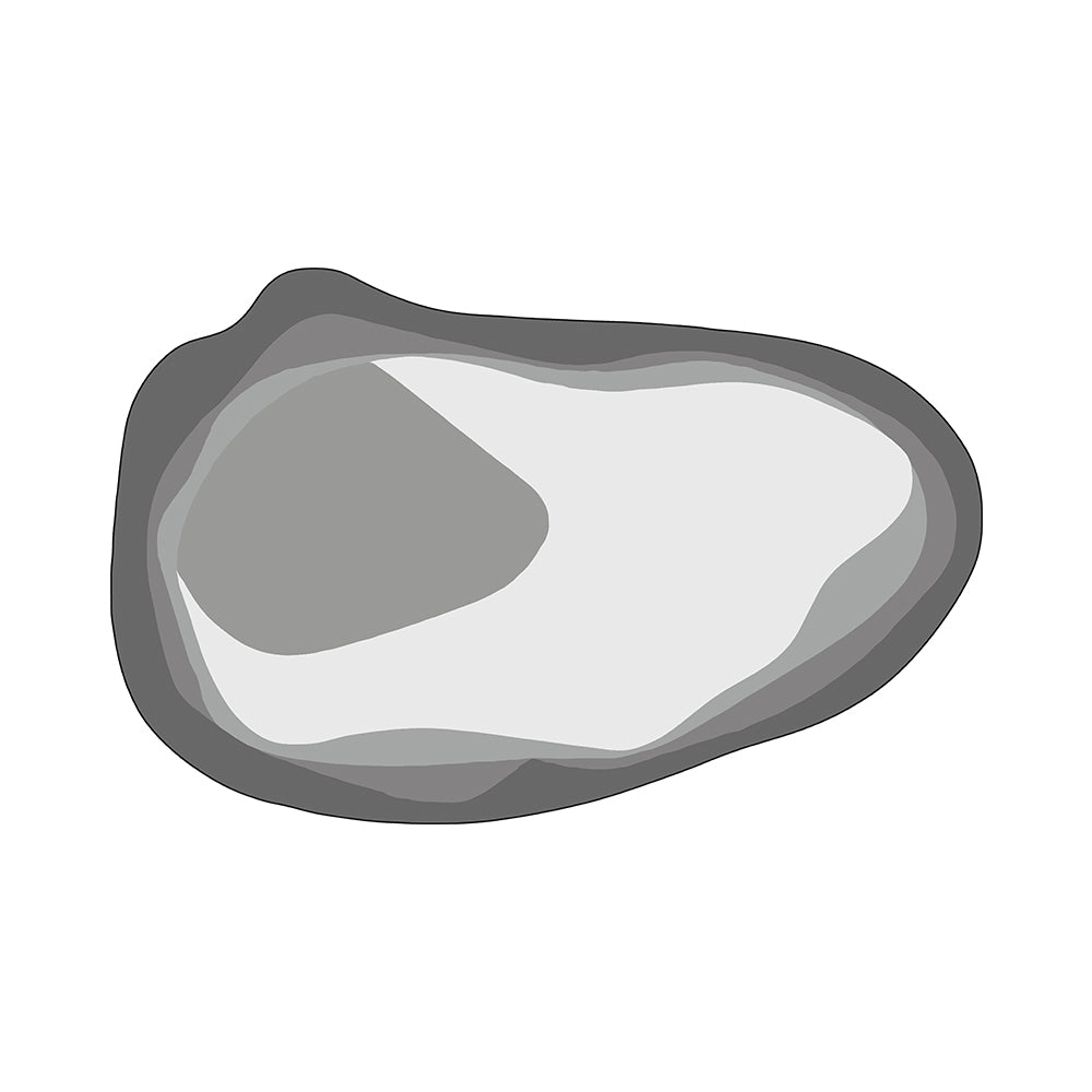 Kuro Multi Gradient Gray Pebble Stone Rug