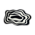 Kuroda Black White Multi Concentric Agate Cloud Rug