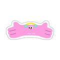 Leila Pink Cartoon Hugging Palm Rug