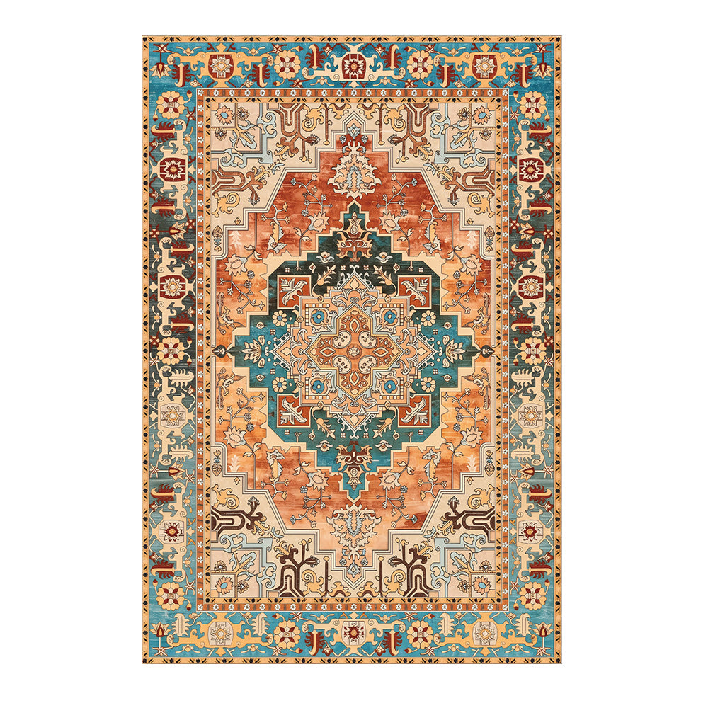 Leo Rust Teal Rug
