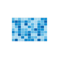 Light Dark Blue Square Mosaic Coil Bath Mat