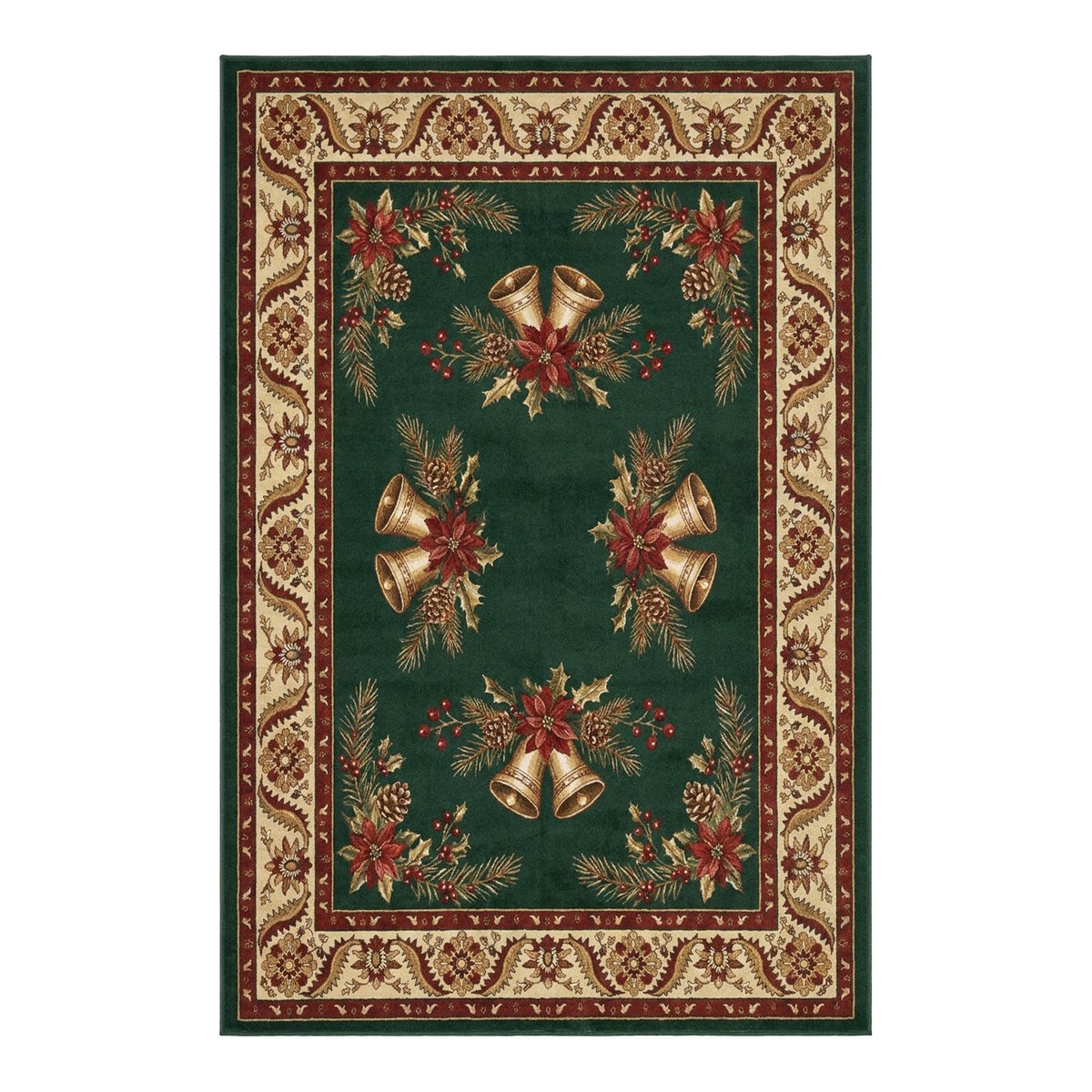 Lila Green Red Bell Rug