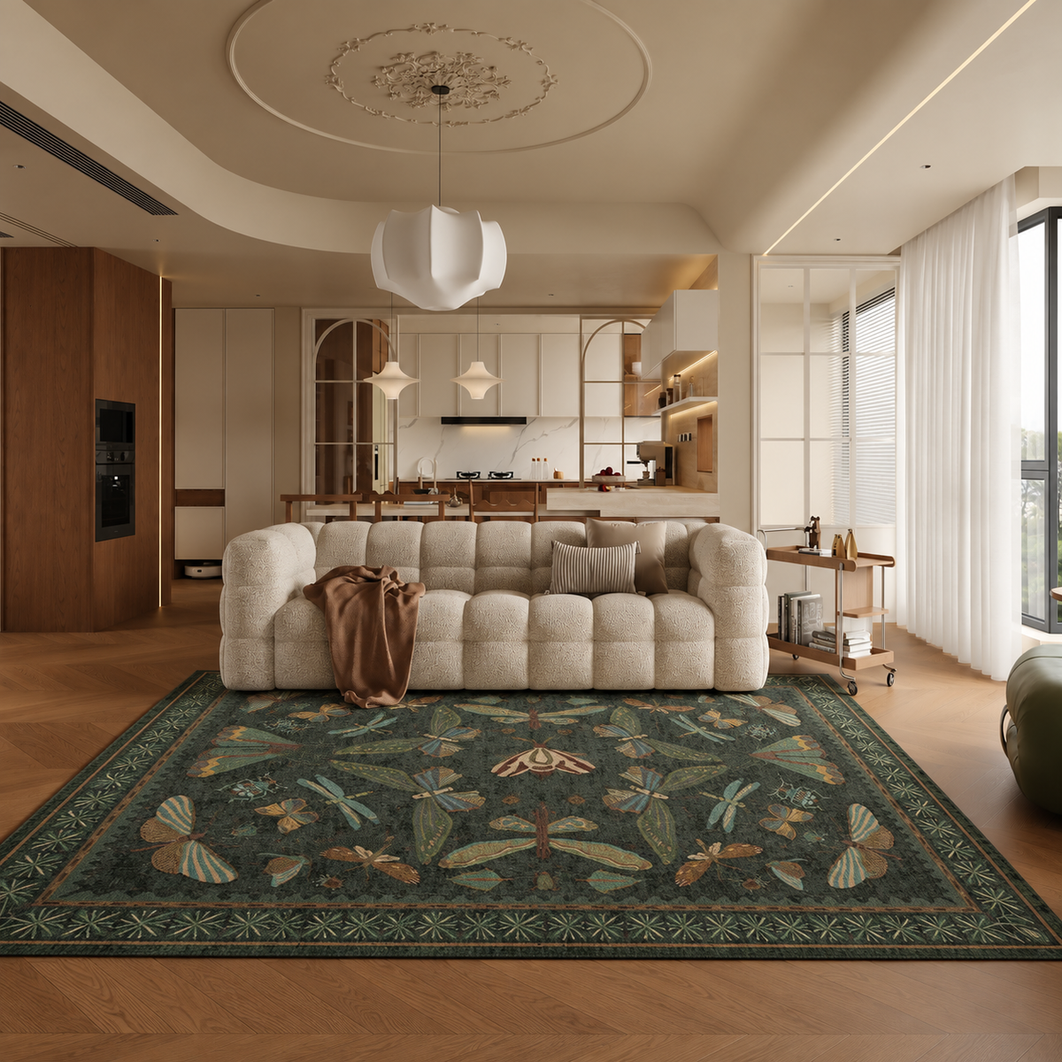 Lira Green Blue Vintage Rug