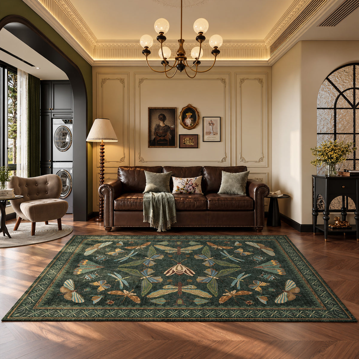 Lira Green Blue Vintage Rug
