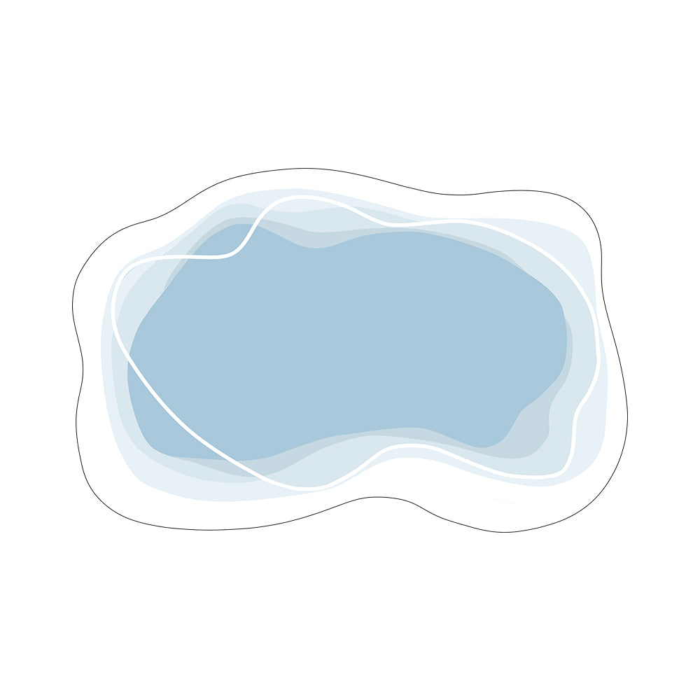 Lumi Gradient Light Blue Multi-Layer Cloud Rug